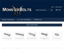 Tablet Screenshot of monsterbolts.com